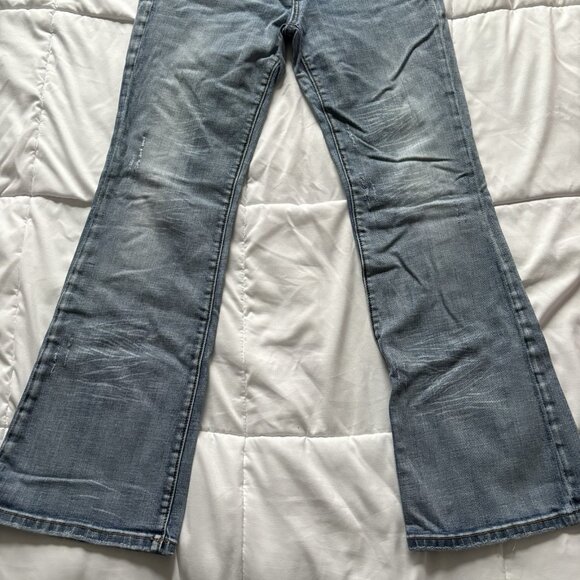 Rerock For Express Jeans Womens 8S Blue Denim Cotton Low Rise Boot Cut VTG Y2K - Picture 2 of 15